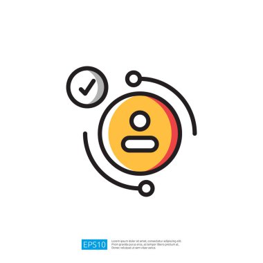 Onaylanmış Dairesel Motif ve İşaretli Sembol Grafik Tasarım Elemanı Tasarımı İçin Minimalist Simge