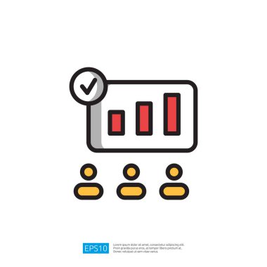 Gelişim ve Geliştirme Ölçülerini Temsil Eden Üç Rakamlı Renkli Minimalist Büyüme Çizelgesi Simgesi Simgesi