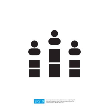 Basit bir Geometrik Tasarımda Üç Şekil Değiştiren Minimalist Simge. Basit bir minimalist tasarım.