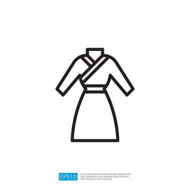 Kültürel Moda ve Zamansız Tasarım Temsilcisi Geleneksel Kimono Kıyafetinin Minimalist Simgesi