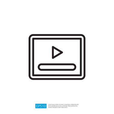 Video Oynat Düğmesi Simgesi, Dijital İçerik Erişimi ve Yayınlama Uygulamaları için Etkileşimli Çokluortam Arayüzü Tasarımı