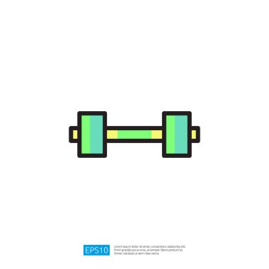 Sağlık ve Egzersiz Teçhizatı İçin Basit Yeşil Ahmak Simgesi