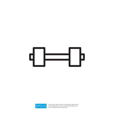 Minimalist Dumbbell Simgesi Temsilcisi Fitness and Strength Eğitim Ekipmanı Sağlık ve Spor Faaliyetleri