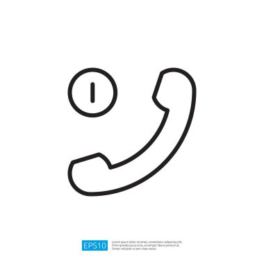 Bir Telefon Alıcısının İletişim Simgesi ve Saat Sembolü Minimalist Tasarımda Gelen Çağrı Zamanı