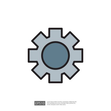 Basit Gri Gear Simgesi Mekanik Tasarım ve Mühendislik Konseptlerini Modern, Minimalist Ev Yenileme Teması Biçiminde Temsil Ediyor