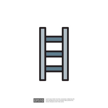 İç Tasarım ve Geliştirme Çalışmalarında Ev Yenileme ve İnşaat Projeleri İçin Merdiven Simgesi