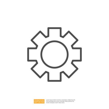 Basit Gear Simgesi Ev Yenilemesi ve Mühendislik Projeleri ve Ev Geliştirme Girişimleri için Mekanik Tasarım Elemanları