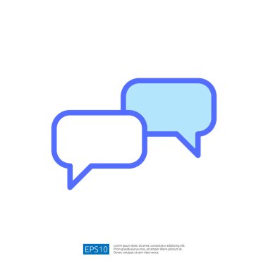 Hukuk Hükmü Simgesi Hukuku ve Adalet Temsili Minimalist Tasarım Açık Mavi ve Beyaz Renkli Konuşma Baloncukları