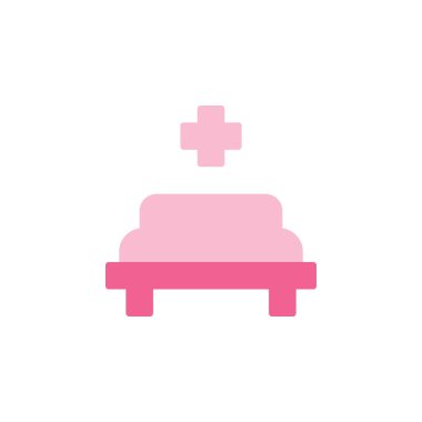 Sağlık ve Hasta Destek Tesisleri Çapraz Sembollü Bir Hastane Yatağı Temsilcisi