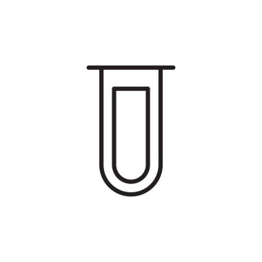 Bir Test Tüpü Temsil Laboratuvarı Bilim ve Tıbbi Araştırma Simgesi Minimalist Siyah ve Beyaz Simgesi