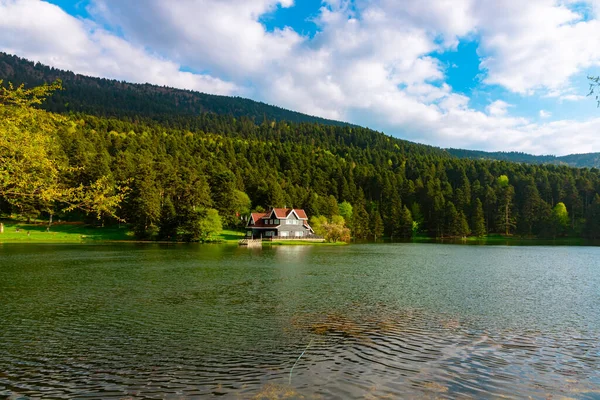 Bolu Golcuk Nature Park Famous Lake House Travel Turkiye Concept — Stock Photo, Image