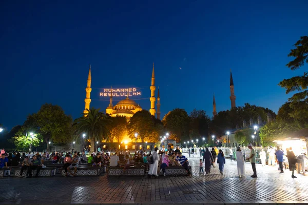 Султанахмет Або Блакитна Мечеть Туристами Подорож Стамбула Стамбул Туреччина 2022 — стокове фото