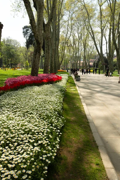 Gulhane Park Spring Tulip Festival Istanbul Istanbul Turkiye 2022 — Stock Photo, Image