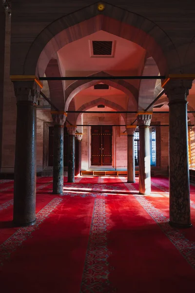 Architecture Islamique Intérieur Mosquée Suleymaniye Istanbul Turkiye 2022 — Photo