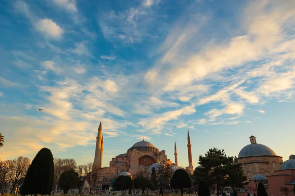 Hagia Sophia Ayasofya Sunrise Travel Istanbul Background Photo Ramadan Laylat — Stock Photo, Image