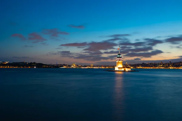 Istanbul Foto Sfondo Kiz Kulesi Alias Maiden Tower Paesaggio Urbano — Foto Stock