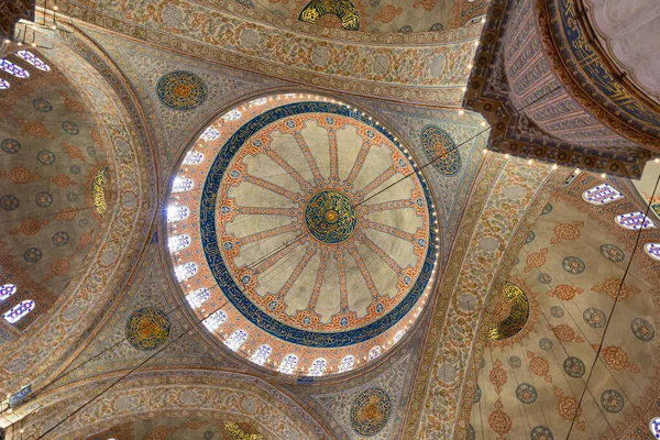 stock image Islamic architecture background. Blue Mosque interior view. Ramadan or islamic background photo. Istanbul Turkiye - 5.15.2023