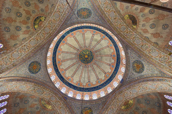 Interno Della Moschea Blu Alias Moschea Sultanahmet Istanbul Turkiye 2023 — Foto Stock