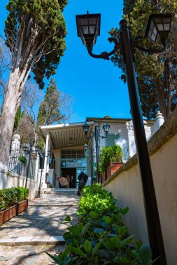 Beşiktaş 'taki Yahya Efendi Mezarı veya Yahya Efendi Dergahi. İstanbul Türkiye - 3.24.2023