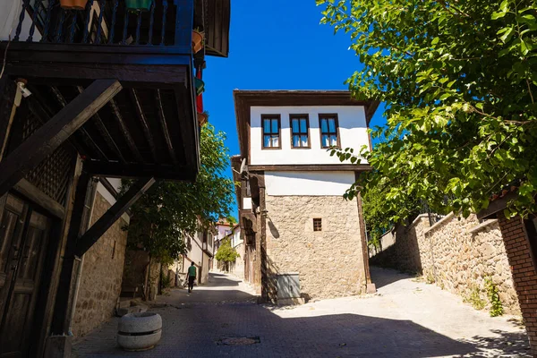 Traditionelle Häuser Beypazari Viertel Von Ankara Vernakelartige Architekturmuster Anatoliens — Stockfoto
