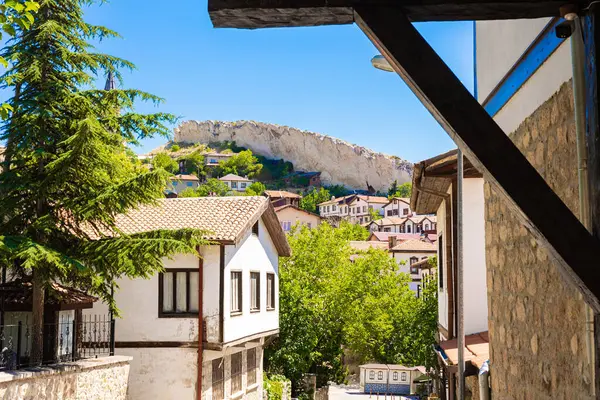 Beypazari Traditionele Huizen Uitzicht Vanaf Een Straat Historische Steden Anatolië — Stockfoto