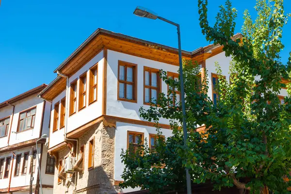 Casas Históricas Edificios Distrito Beypazari Ankara Viaje Ankara Foto Fondo — Foto de Stock