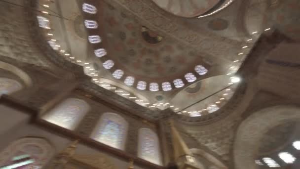 Vista Baixo Ângulo Sultanahmet Mesquita Azul Ramadã Vídeo Conceito Islâmico — Vídeo de Stock