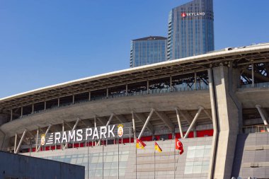 Galatasaray futbol kulübünün Rams Park Stadyumu. İstanbul Türkiye - 10.28.2023