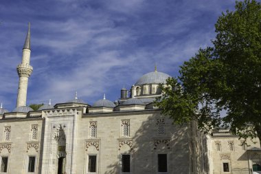 İstanbul 'daki Bayezid Camii veya Beyazit Camii. Ramazan veya İslami arkaplan fotoğrafı.