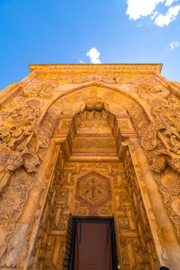 Divrigi Ulu Camii 'nin mimari detayları diğer adıyla Divrigi Ulu Camii. Sivas Türkiye - 6.26.2024