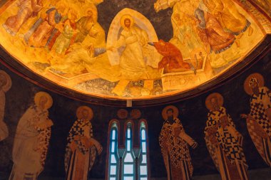 Chora Kilisesi 'nin Parecclesion' ı ya da Anastasis Fresco ile Kariye Camii. İstanbul Türkiye - 8.17.2024