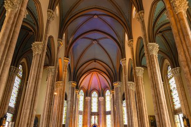 Interior view of the church of St Anthony of Padua or St Antuan in Istiklal Street. Istanbul Turkey - 7.9.2024 clipart