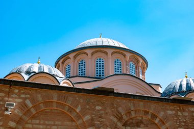 Kubbe of Chora Church namı diğer İstanbul 'daki Kariye Camii. Bizans mimari konsepti fotoğrafı.