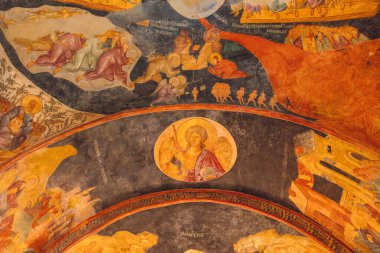 Chora Kilisesi 'nin tavan ve mozaikleri nam-ı diğer Kariye Camii veya Kariye Camii. İstanbul Türkiye - 8.17.2024