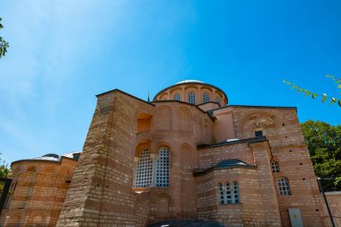 Chora Kilisesi ya da Kariye Camii 'nin dış görünüşü. İstanbul konsept fotoğrafını ziyaret et.