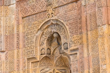 Divrigi Ulucamii olarak da bilinen Büyük Cami 'nin kapısının taş süslemeleri. Unesco Dünya Mirası Binaları.