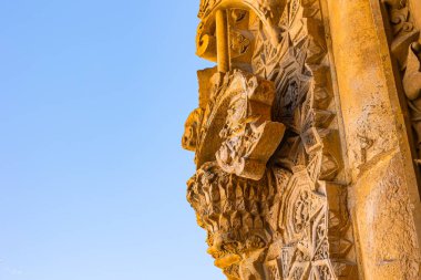 Ornaments or stone carving decorations of Great Mosque of Divrigi aka Divrigi Ulu Camii in Sivas Turkey clipart