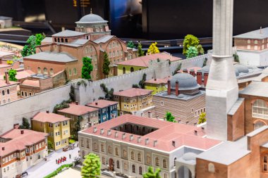 İstanbul Tarih Yarımadası 'ndaki Sogukcesme Caddesi Modeli Miniatürk' teki Model Sergisi. İstanbul Türkiye - 7.12.2024