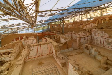 Teras, Ephesus 'taki Yamac Evler olarak da bilinir. İzmir Türkiye - 2.1.2025
