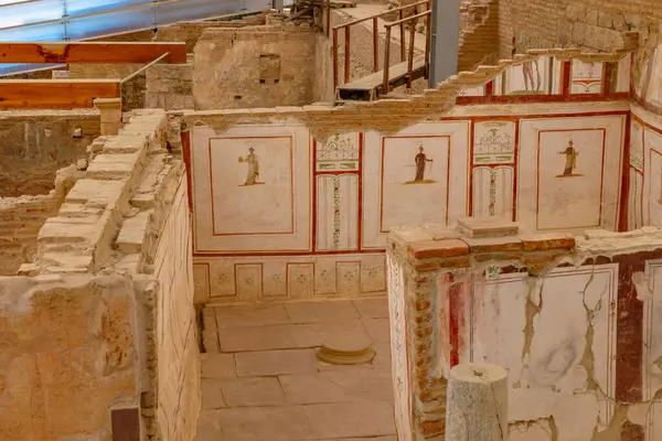 Ephesus 'taki Terrace evlerinin duvar resimleri. Ephesus konsept fotoğrafını ziyaret et. İzmir Türkiye - 2.1.2025