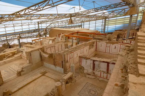 Ephesus. Yamac Evler veya Terrace Evleri kompleksi. Ephesus konsept fotoğrafını ziyaret et. İzmir Türkiye - 2.1.2025