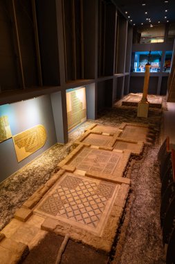 Zeugma Mozaik Müzesi. Zeugma Mozaik Müzesi 'nin iç manzarası. Gaziantep Türkiye - 6.24.2025