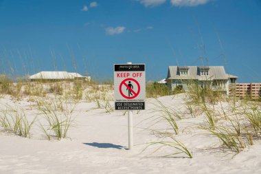 Florida, Destin 'de beyaz kum tepeleri üzerinde 