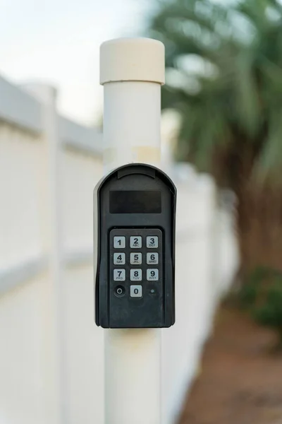 Destin Florida Ψηφιακό Πληκτρολόγιο Για Αυτόματη Πύλη Ασύρματος Αυτόματος Χειριστής — Φωτογραφία Αρχείου