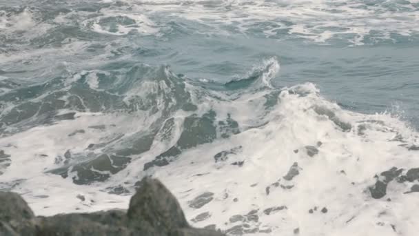 Скалистый Берег Океане — стоковое видео