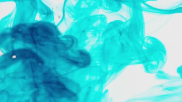 Tinta Azul Espalha Água Resumo Contexto — Vídeo de Stock