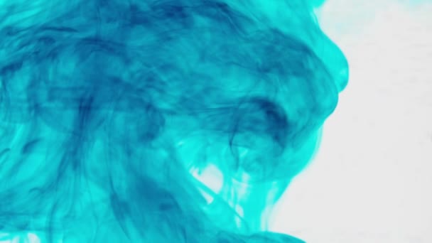 Tinta Azul Extiende Agua Fondo Abstracto — Vídeo de stock