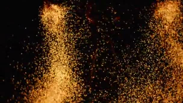 Feuershow Feuerfunken Schüsse Mit Funken Und Lichtern Fokus Und Unscharf — Stockvideo