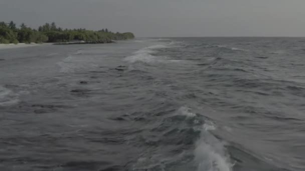 Fotografování Pobřeží Ostrova Maledivy Dronu Letecká Fotografie Pláže Záběry Bez — Stock video