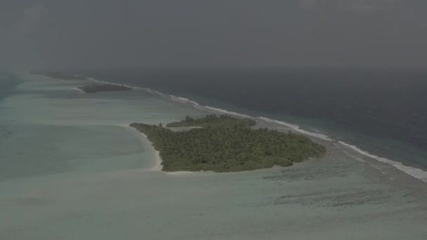 Een Prachtig Vogelperspectief Tropische Eilanden Malediven Luchtfotografie Van Exotische Tropische — Stockvideo